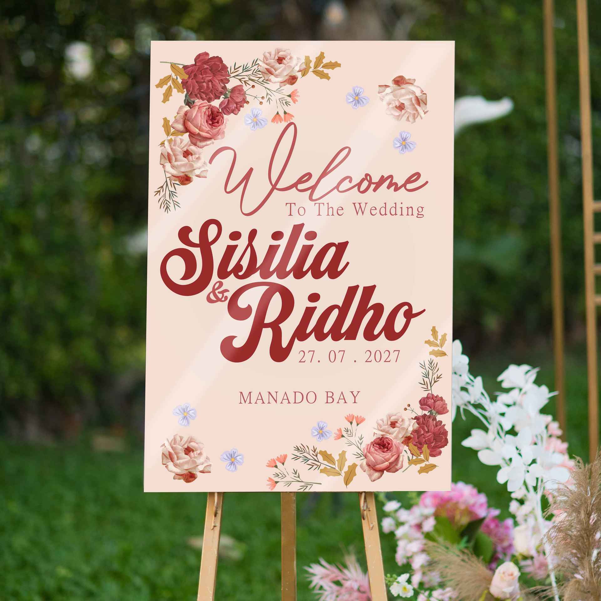 Welcome Sign Good Vibes & Great Love Sweetest Beginning - Image 1