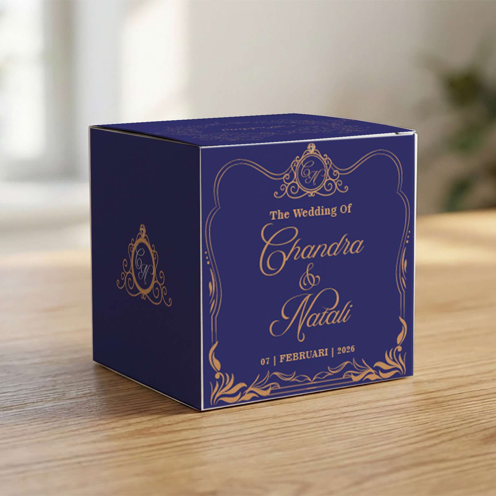 Box Kemasan Mug Wedding Navy - Image 1