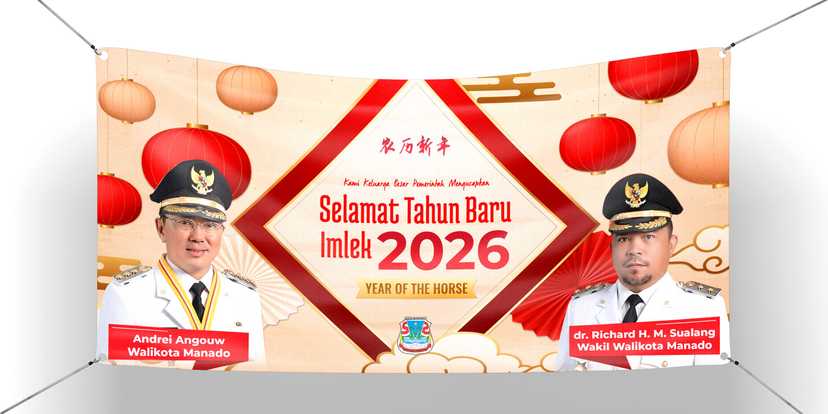 Banner Selamat Tahun Baru Imlek 2026 Pemerintah Kota Manado - Image 1