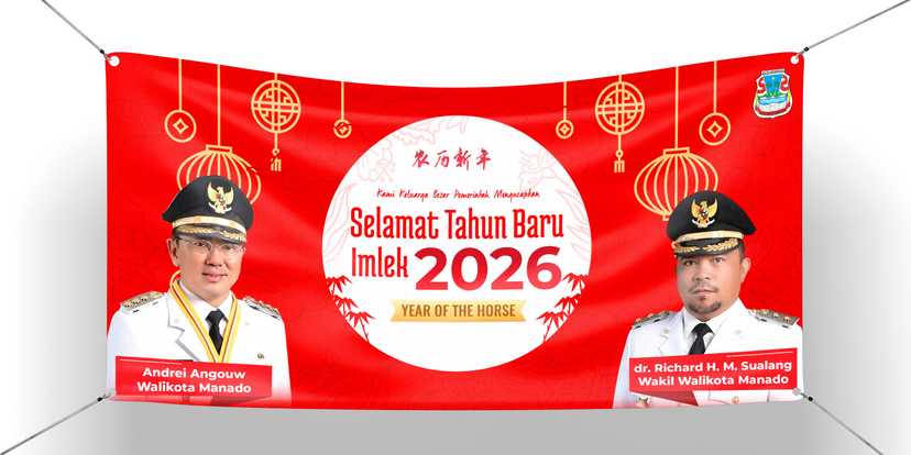 Banner Selamat Tahun Baru Imlek 2026 Pemerintah Kota Manado - Image 1